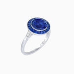 Load image into Gallery viewer, Timeless Round Cut Ring with Customizable Gemstone Halo - Shahin Jewelry