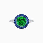 Load image into Gallery viewer, Timeless Round Cut Ring with Customizable Gemstone Halo - Shahin Jewelry