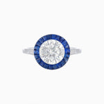 Load image into Gallery viewer, Timeless Round Cut Ring with Customizable Gemstone Halo - Shahin Jewelry