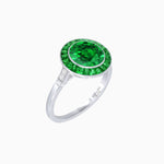 Load image into Gallery viewer, Timeless Round Cut Ring with Customizable Gemstone Halo - Shahin Jewelry