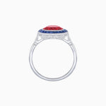 Load image into Gallery viewer, Timeless Round Cut Ring with Customizable Gemstone Halo - Shahin Jewelry