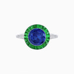Load image into Gallery viewer, Timeless Round Cut Ring with Customizable Gemstone Halo - Shahin Jewelry