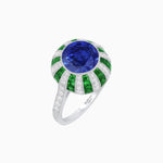 Load image into Gallery viewer, Unique Antique Inspired Gemstone Ring - Shahin Jewelry
