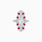 Load image into Gallery viewer, Vintage Cushion Cut Ring with Customizable French - Cut Gemstones (Mounting) - Shahin Jewelry
