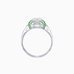 Load image into Gallery viewer, Vintage Cushion Cut Ring with Customizable French - Cut Gemstones (Mounting) - Shahin Jewelry
