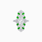 Load image into Gallery viewer, Vintage Cushion Cut Ring with Customizable French - Cut Gemstones (Mounting) - Shahin Jewelry
