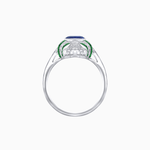 Load image into Gallery viewer, Vintage Cushion Cut Ring with Customizable French - Cut Gemstones (Mounting) - Shahin Jewelry
