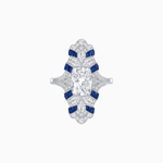 Load image into Gallery viewer, Vintage Cushion Cut Ring with Customizable French - Cut Gemstones (Mounting) - Shahin Jewelry
