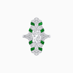 Load image into Gallery viewer, Vintage Cushion Cut Ring with Customizable French - Cut Gemstones (Mounting) - Shahin Jewelry
