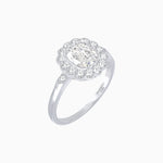 Load image into Gallery viewer, Vintage - Inspired Cushion Cut Cluster Ring with Floral Halo - Mounting - Shahin Jewelry