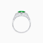 Load image into Gallery viewer, Vintage-Inspired Cushion Cut Ring with Diamond Accents and Hand-Engraved Details - Shahin Jewelry