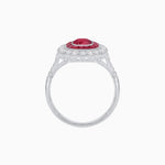 Load image into Gallery viewer, Vintage-Inspired Cushion Halo Diamond Engagement Ring with Gemstone (Mounting) - Shahin Jewelry