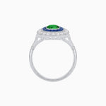 Load image into Gallery viewer, Vintage-Inspired Cushion Halo Diamond Engagement Ring with Gemstone (Mounting) - Shahin Jewelry