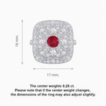 Load image into Gallery viewer, Vintage-Inspired Cushion-Shaped Diamond Ring Mounting Artisan Milgrain | Timeless Geometry | Customizable Center Stone - Shahin Jewelry