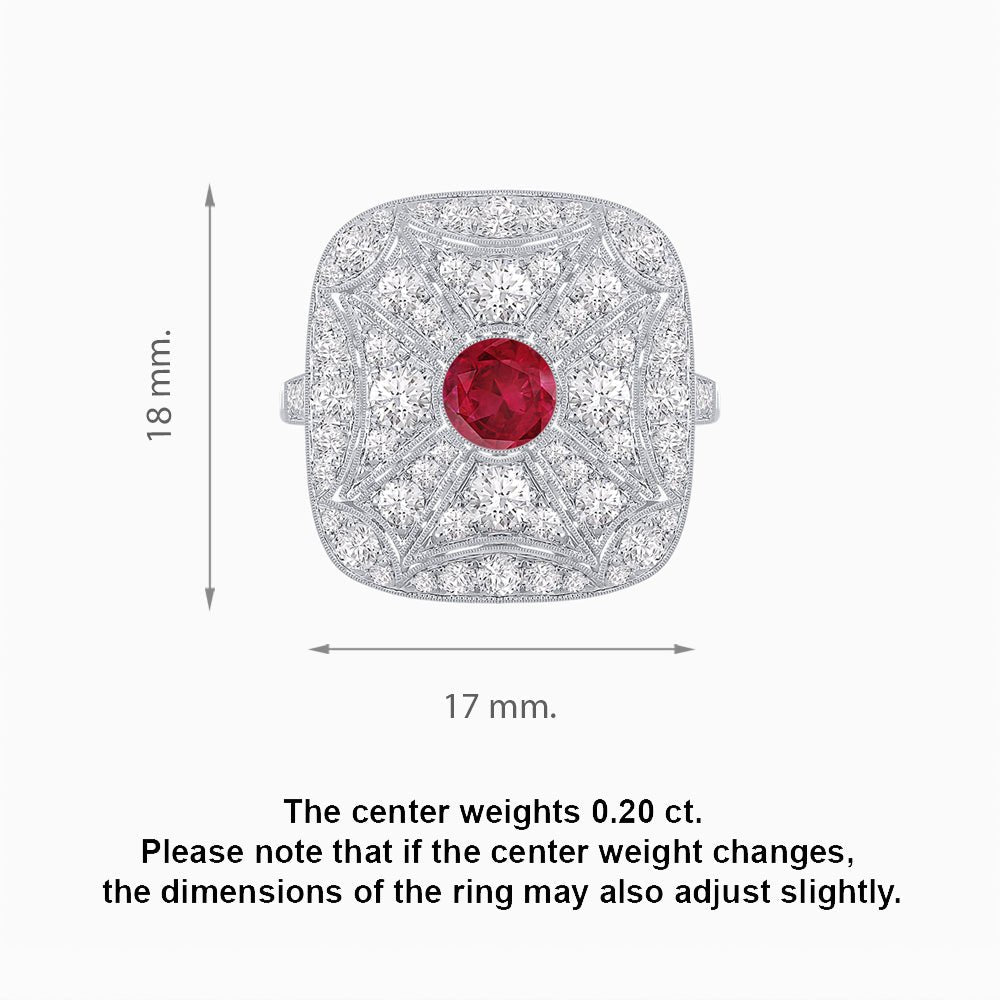 Vintage-Inspired Cushion-Shaped Diamond Ring Mounting Artisan Milgrain | Timeless Geometry | Customizable Center Stone - Shahin Jewelry