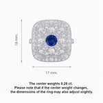Load image into Gallery viewer, Vintage-Inspired Cushion-Shaped Diamond Ring Mounting Artisan Milgrain | Timeless Geometry | Customizable Center Stone - Shahin Jewelry