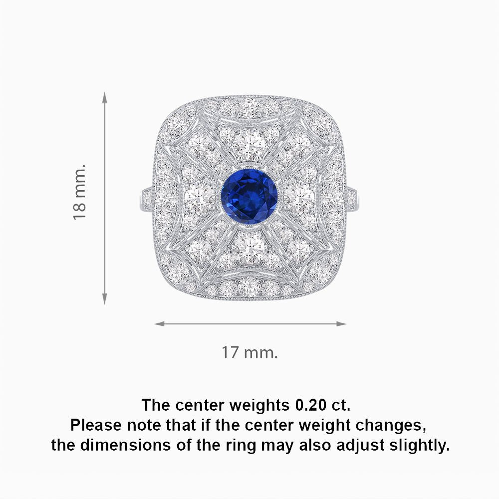 Vintage-Inspired Cushion-Shaped Diamond Ring Mounting Artisan Milgrain | Timeless Geometry | Customizable Center Stone - Shahin Jewelry