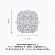 Vintage - Inspired Diamond Halo Ring - Shahin Jewelry