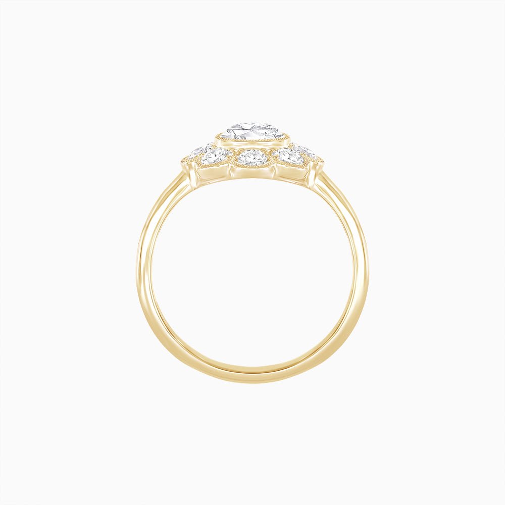 Vintage - Inspired Diamond Wedding Band with Intricate Detailing - Shahin Jewelry