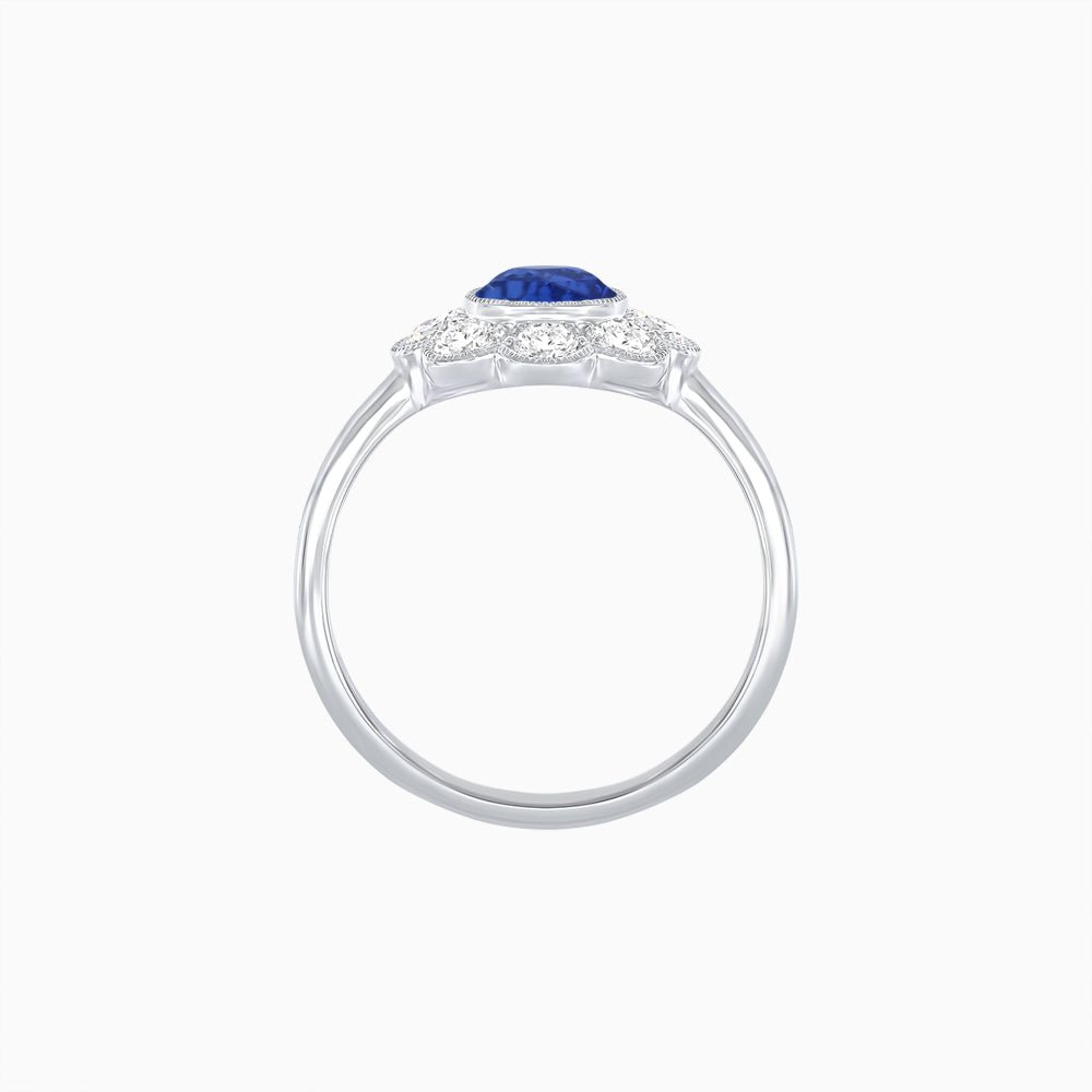 Vintage - Inspired Diamond Wedding Band with Intricate Detailing - Shahin Jewelry