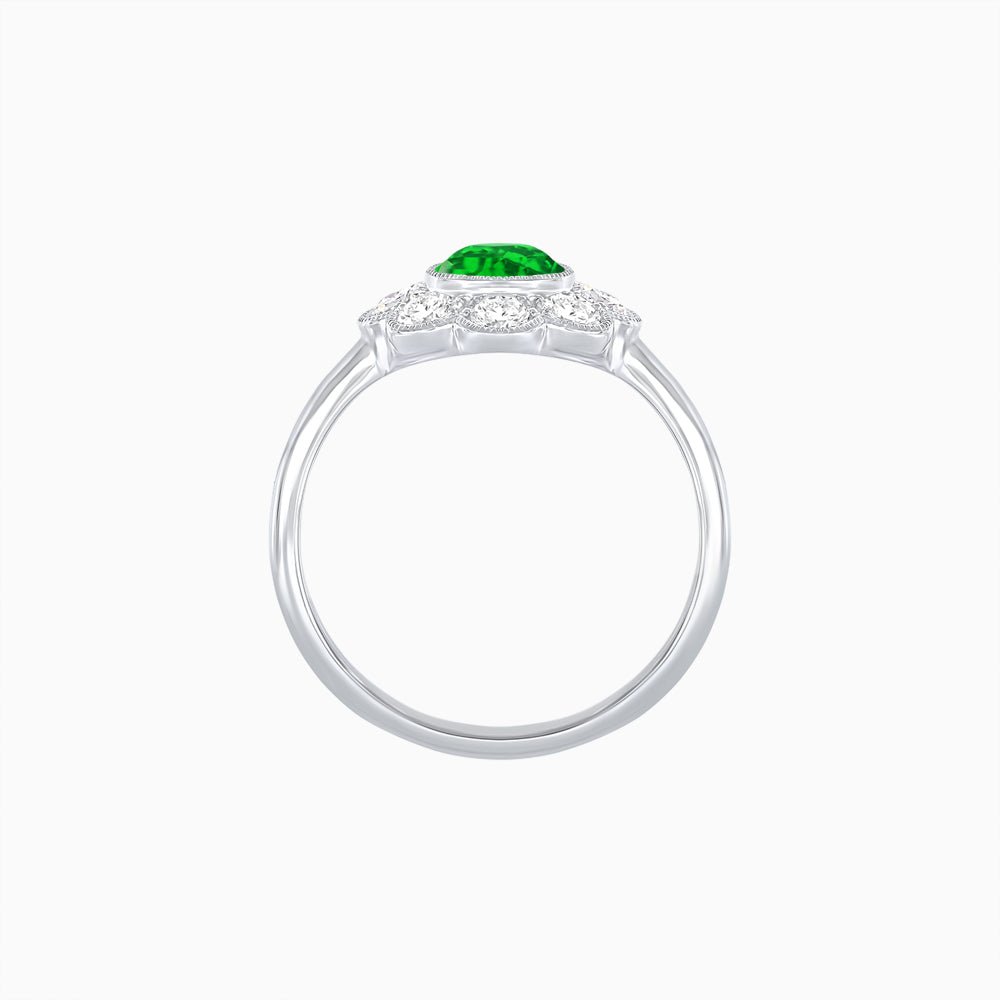 Vintage - Inspired Diamond Wedding Band with Intricate Detailing - Shahin Jewelry