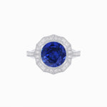 Load image into Gallery viewer, Vintage-Inspired Dodecagon Halo Engagement Ring Mounting - Shahin Jewelry