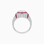 Load image into Gallery viewer, Vintage Inspired Engagement Ring with Diamond and Gemstone - Shahin Jewelry
