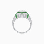 Load image into Gallery viewer, Vintage Inspired Engagement Ring with Diamond and Gemstone - Shahin Jewelry
