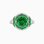 Load image into Gallery viewer, Vintage Inspired Engagement Ring With Gemstone - Shahin Jewelry
