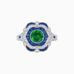 Load image into Gallery viewer, Vintage Inspired Engagement Ring with Gemstone - Shahin Jewelry
