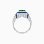 Load image into Gallery viewer, Vintage Inspired Engagement Ring With Gemstone - Shahin Jewelry
