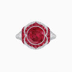 Load image into Gallery viewer, Vintage Inspired Engagement Ring With Gemstone - Shahin Jewelry
