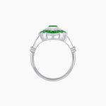 Load image into Gallery viewer, Vintage Inspired Floral Halo Round Cut Engagement Ring - Shahin Jewelry