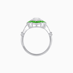 Load image into Gallery viewer, Vintage Inspired Floral Halo Round Cut Engagement Ring - Shahin Jewelry