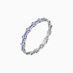 Load image into Gallery viewer, Vintage Inspired French Gemstone and Diamond Link Bracelet - Shahin Jewelry
