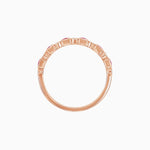 Load image into Gallery viewer, Vintage - Inspired Half Band – Pink Spinel &amp; Diamond in 14K Rose Gold - Shahin Jewelry
