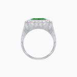 Load image into Gallery viewer, Vintage Inspired Heart Halo Ring with Textured Shank - Shahin Jewelry