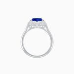 Load image into Gallery viewer, Vintage Inspired Heart Shape Halo Ring with Baguette Diamonds - Shahin Jewelry