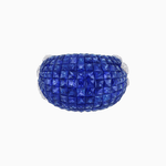Load image into Gallery viewer, Vintage Inspired Invisible-Set Mosaic Dome Cocktail Ring - Shahin Jewelry