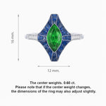 Load image into Gallery viewer, Vintage - Inspired Marquise Cut Ring Mounting with French - Cut Gemstone Accents - Shahin Jewelry