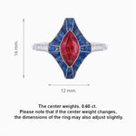 Load image into Gallery viewer, Vintage - Inspired Marquise Cut Ring Mounting with French - Cut Gemstone Accents - Shahin Jewelry