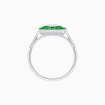 Load image into Gallery viewer, Vintage - Inspired Marquise Cut Ring Mounting with French - Cut Gemstone Accents - Shahin Jewelry