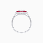 Load image into Gallery viewer, Vintage - Inspired Marquise Cut Ring Mounting with French - Cut Gemstone Accents - Shahin Jewelry