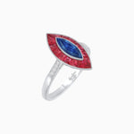 Load image into Gallery viewer, Vintage - Inspired Marquise Cut Ring Mounting with French - Cut Gemstone Halo - Shahin Jewelry