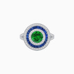 Load image into Gallery viewer, Vintage - Inspired Multi - Halo Gemstone Ring - Shahin Jewelry