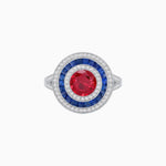 Load image into Gallery viewer, Vintage - Inspired Multi - Halo Gemstone Ring - Shahin Jewelry