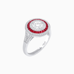 Load image into Gallery viewer, Vintage - Inspired Multi - Halo Gemstone Ring - Shahin Jewelry