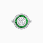 Load image into Gallery viewer, Vintage - Inspired Multi - Halo Gemstone Ring - Shahin Jewelry