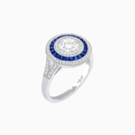 Load image into Gallery viewer, Vintage - Inspired Multi - Halo Gemstone Ring - Shahin Jewelry