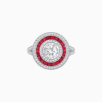 Load image into Gallery viewer, Vintage - Inspired Multi - Halo Gemstone Ring - Shahin Jewelry